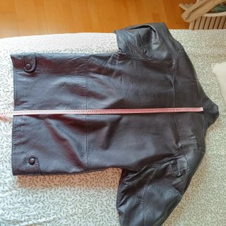 Chaqueta Abrigo Vintage de Piel Negra