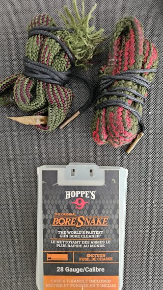 Cepillos limpieza calibre 20 y 28 + Bore Snake
