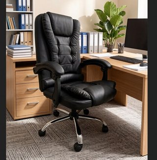 Silla de Oficina con Masaje Negra