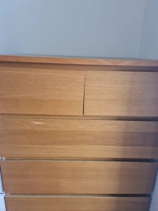 Cómoda Malm 6 cajones madera