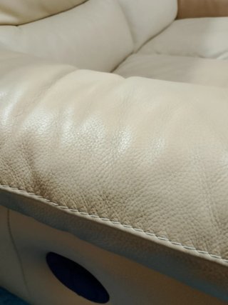Sofá de piel beige 2 plazas, segunda mano, cuero