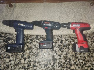 Lote de 3 Taladros Atornilladores