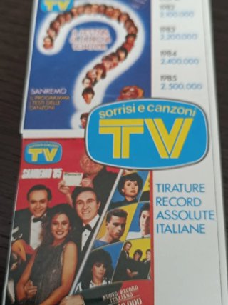 Set di 5 figurine vintage TV Sorrisi e Canzoni
