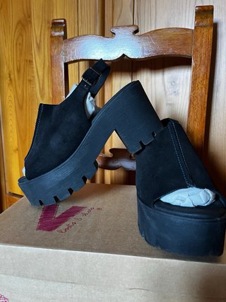 Sandalias de plataforma negras