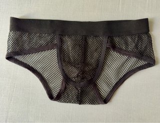 Slip de rejilla negro