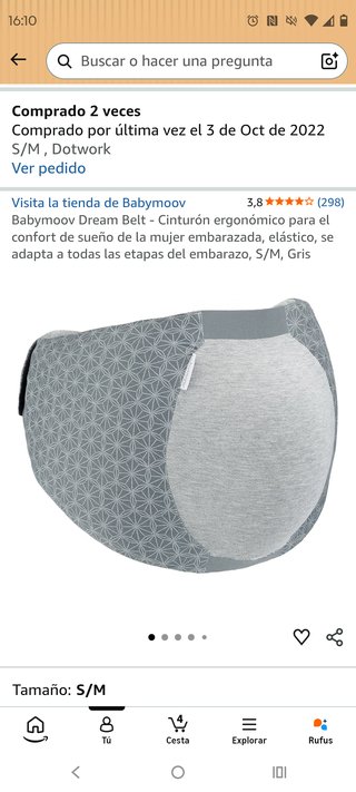 Cinturón de maternidad Babymoov gris