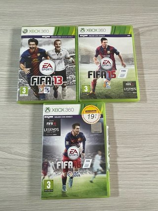 Lote 3 Juegos FIFA 13, 15 y 16 Xbox 360