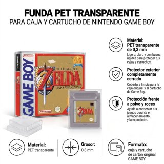 Fundas Protectoras PET Juegos Game Boy