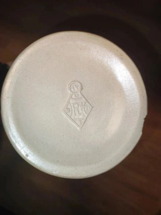 Jarra Antigua de Jaspe Esmaltado Inglés