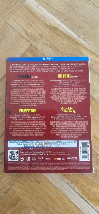 Pack 4 Películas Quentin Tarantino (Blu-ray)