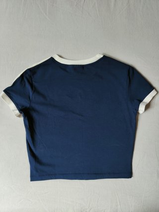 Camiseta crop Adidas Originals azul marino Talla M