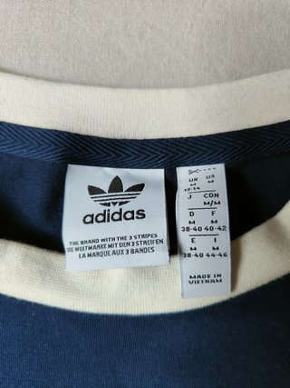 Camiseta crop Adidas Originals azul marino Talla M