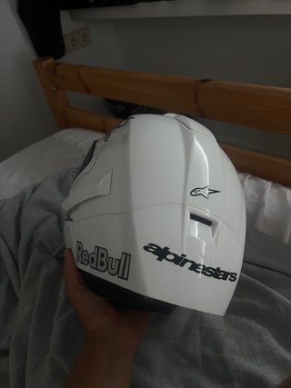 Casco Alpinestars Blanco r10. Talla M.