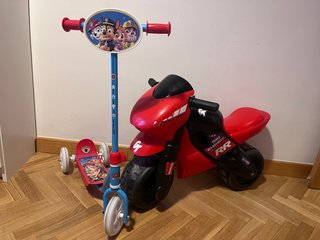 Patinete Patrulla Canina y Moto Infantil