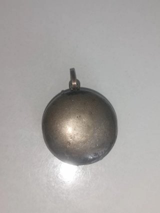 Antiguo Colgante Relicario Plata Virgen María