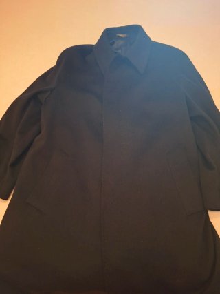 Abrigo de lana negro talla 50