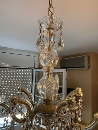 Lámpara de Cristal Antigua Años 80