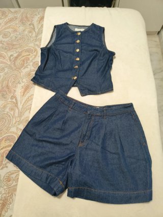 Conjunto Denim Zara Mujer Talla 42 / XL