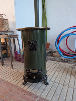 Estufa de leña Hergom verde