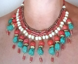 Set de Gargantilla y Pulsera Étnica