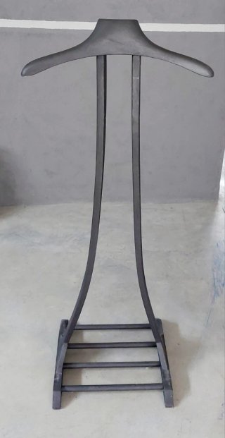 Perchero de Pie de Madera Negro