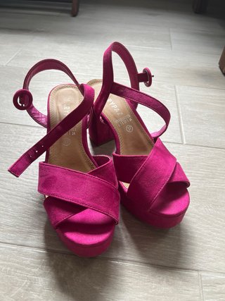 Tacones Rosa Fucsia Maripaz Talla 37