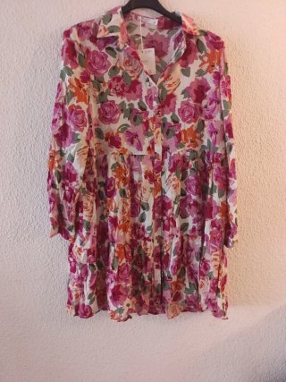Vestido camisero estampado floral