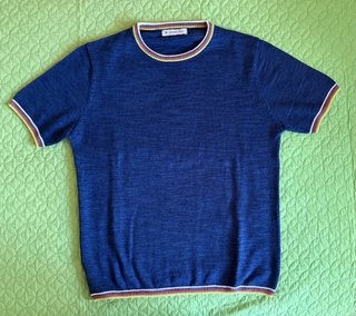 T-shirt Manuel Ritz blu/bianca