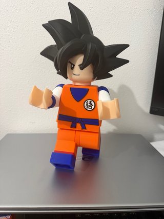 Figura Son Goku Estilo Lego 20 cm