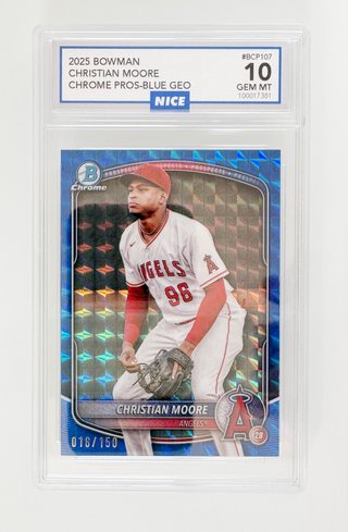 Carta Christian Moore 2025 Bowman Chrome Blue /150