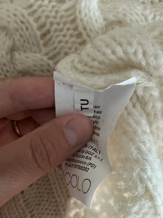 Maglione Vicolo a trecce bianco
