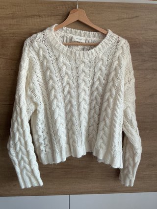 Maglione Vicolo a trecce bianco