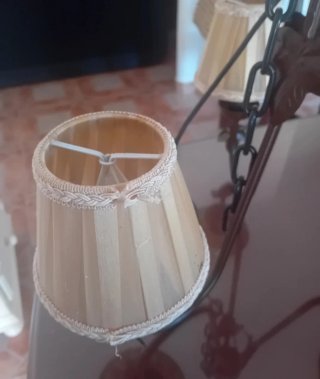 Conjunto Lámpara Techo y Mesita de Forja