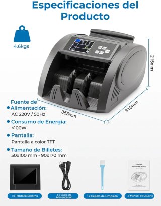 Contador de Billetes FOHERE con Detección