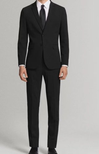 Traje Mango Negro nuevo (usado 1 dia)