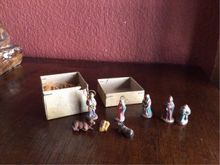 Mini Belén Barro Muy Antiguo