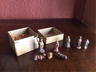 Mini Belén Barro Muy Antiguo