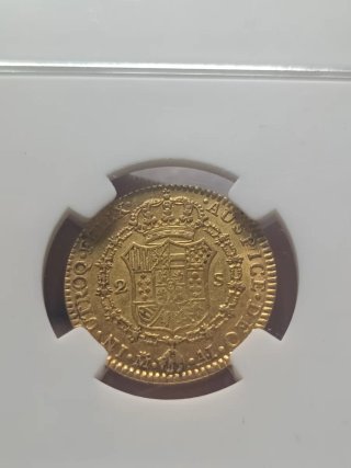 Moneda Carlos IV 1808 2 Escudos Oro