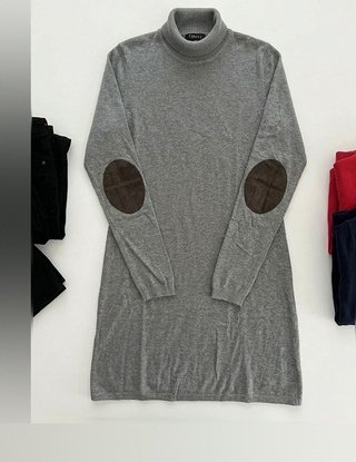 Vestido de punto lana gris Sfera Talla M (con...