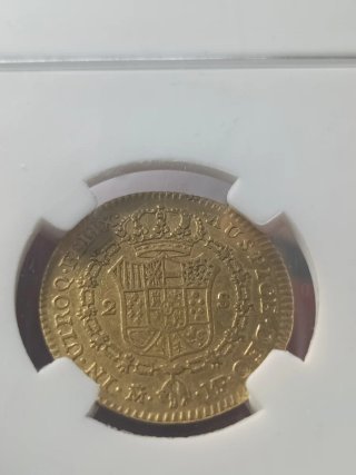Moneda Carlos IV 1794 2 Escudos Oro