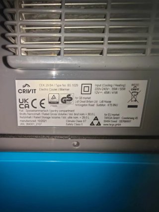 Nevera Portátil Crivit 29L (12V/230V)