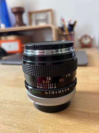Canon FD Chrome Nose 50mm f/1.4 Lente