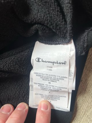 Sudadera Champion Negra Talla S