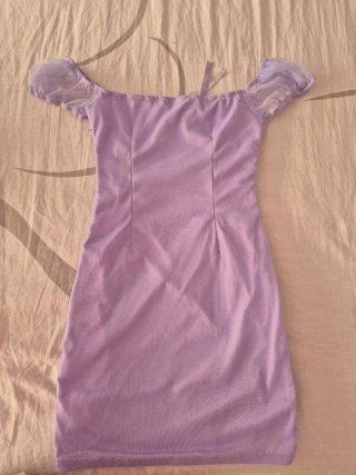 Vestido lila corto estilo Rapunzel