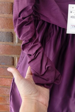 Vestido Mini Morado ZARA Talla M