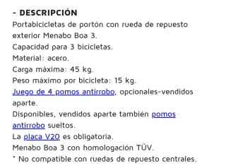 Portabicicletas Portón para Coche con rueda traser