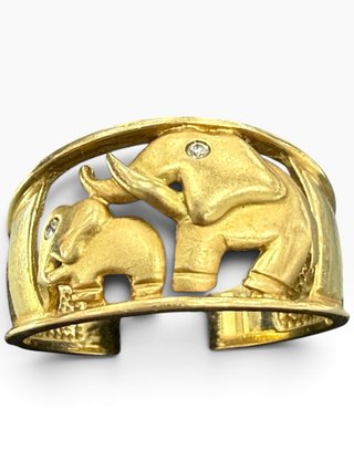 Anillo Oro 18K Elefantes