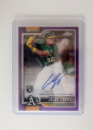Colby Thomas Topps Chrome Sapphire Auto /75 RC
