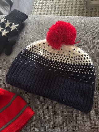 Gorro The North Face azul y blanco