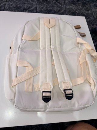 Mochila Escolar Blanca de Gran Capacidad